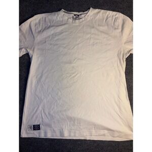 Tommy Hilfiger Tee Shirt Men XL White Embroidered Logo Crew Neck Casual Pullover